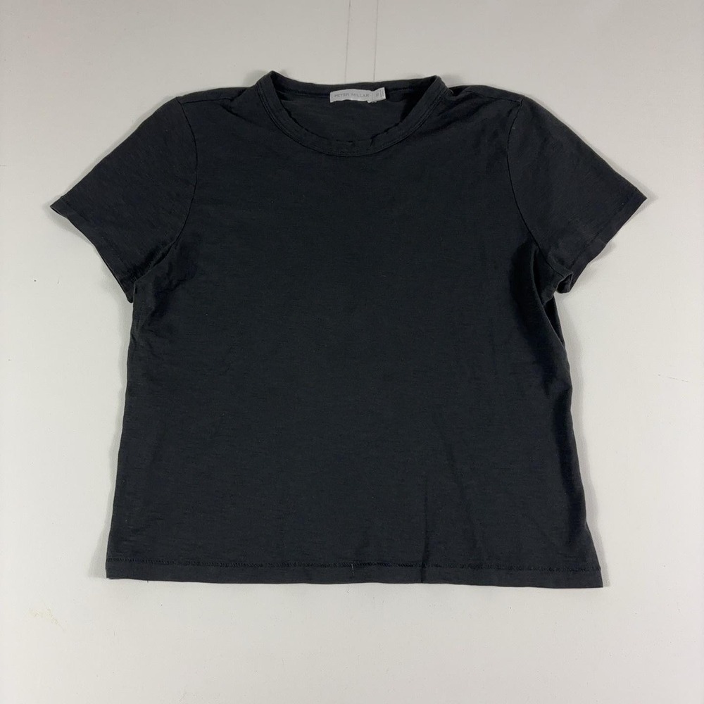 Peter Millar Shirt Womens Medium Black Pima Cotton Crewneck Jersey Basic Tee